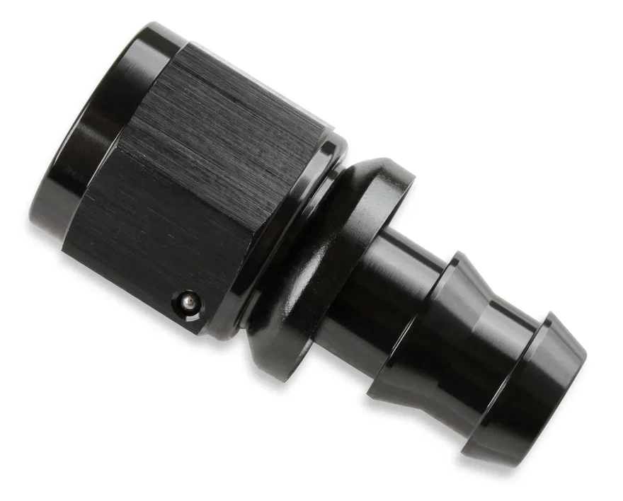10 AN Straight Push-On Hose Ends - Black