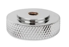 Air Cleaner Nut - 1/4-10 - Chrome Steel, Knurled image 3