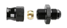 Aluminum Tube Adapter -6 AN Male AN To 3/8 Inch Tubing Black image 2