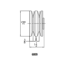 Alternator Pulley - Chrome - Double Groove image 2