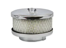 Air Cleaner - Deep Dish - 4 Inch x 2 Inch - Chrome image 2