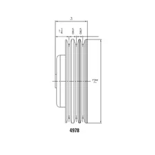 Crankshaft Pulley - Chrome - Triple Groove image 2