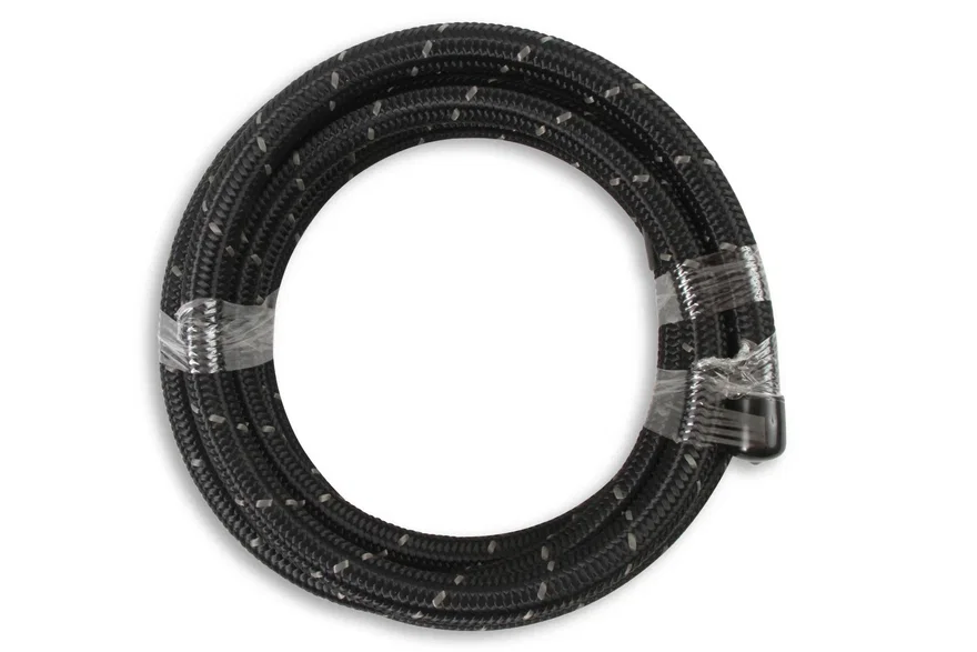 Black Nylon Braided Hose 8 AN - 20 Feet