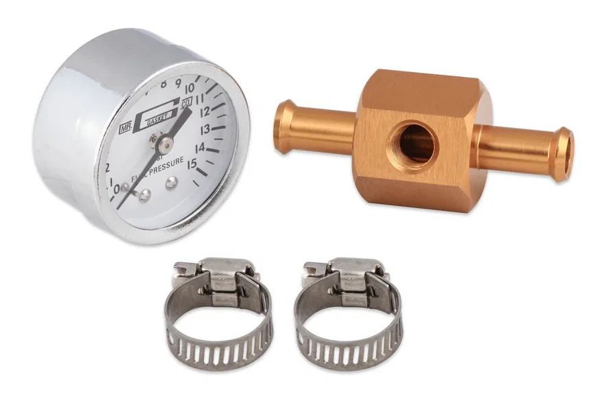 Fuel Block with 0-15 PSI Fuel Pressure Gauge