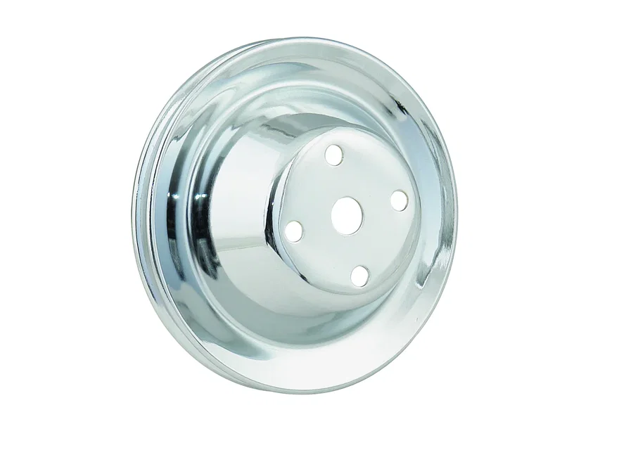 Chrome Water Pump Pulley - Single Groove