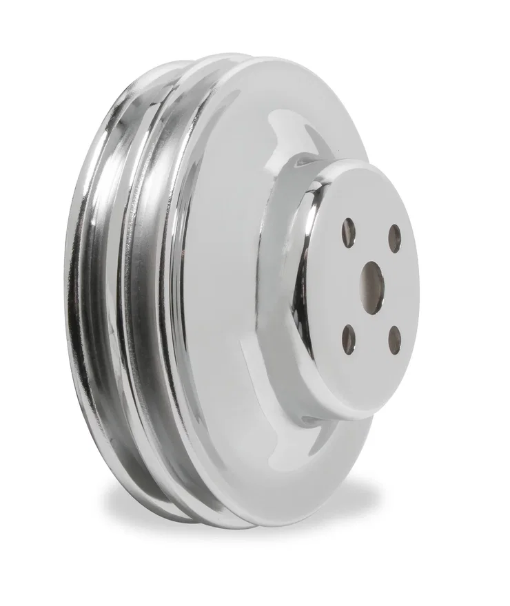 Chrome Water Pump Pulley - Double Groove