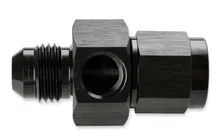 6 AN Male-Female Fuel Pressure Gauge Adapter w/1/8'' NPT Port-Black image 3