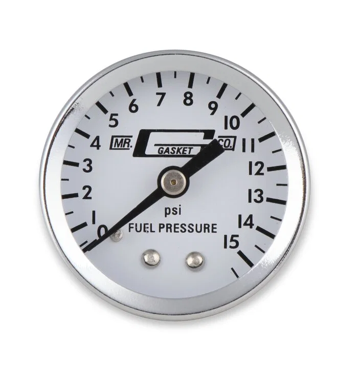 Fuel Pressure Gauge - 0-15 PSI - 1-1/2 Inch Diameter