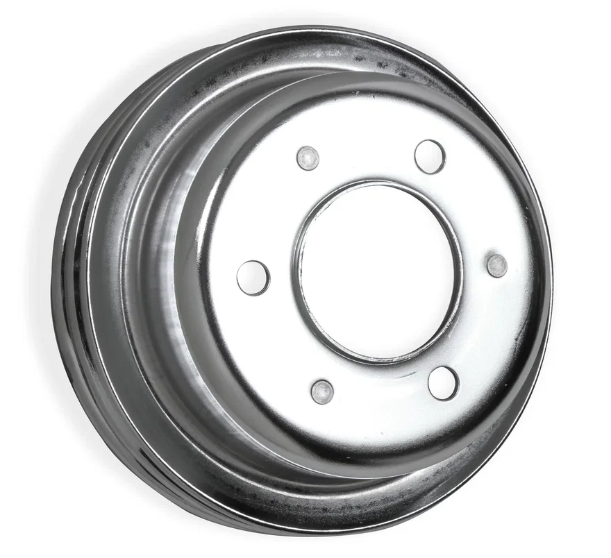 Chrome Crankshaft Pulley - Double Groove