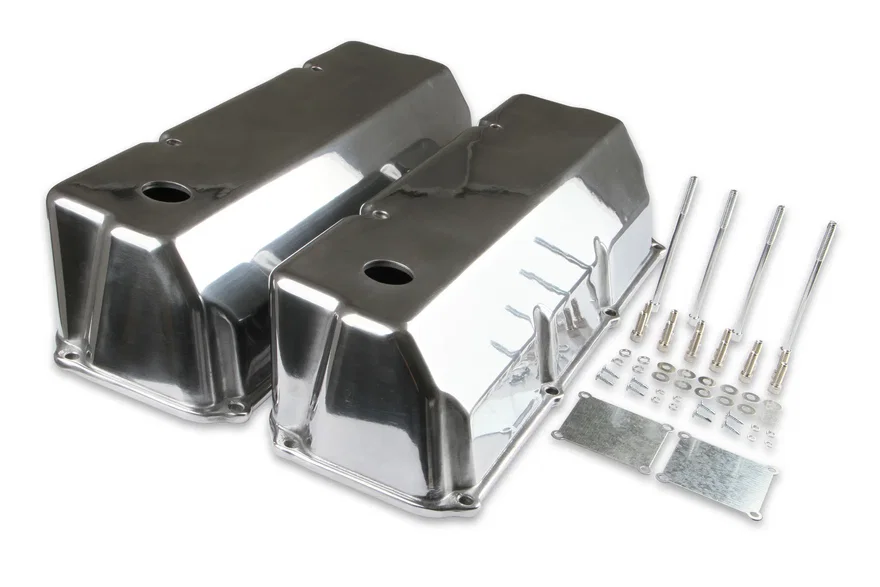 Cast Aluminum Tall Valve Covers - Polished