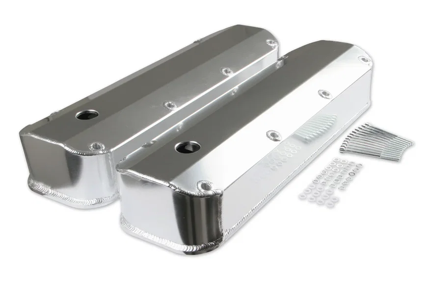 Fabricated Aluminum Valve Covers - Silver Finish