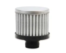 Chrome Valve Cover Breather - Push On Style Open Element image 2