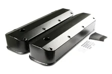 Fabricated Aluminum Valve Covers - Black Finish image 1