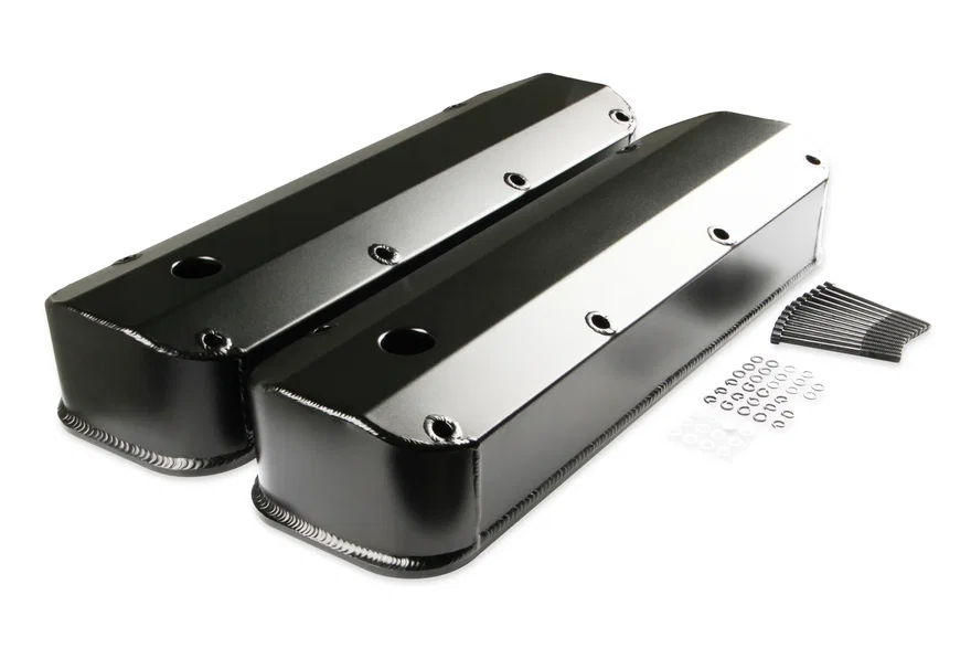 Fabricated Aluminum Valve Covers - Black Finish