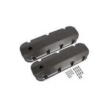 Fabricated Aluminum Valve Covers - Black Finish image 1