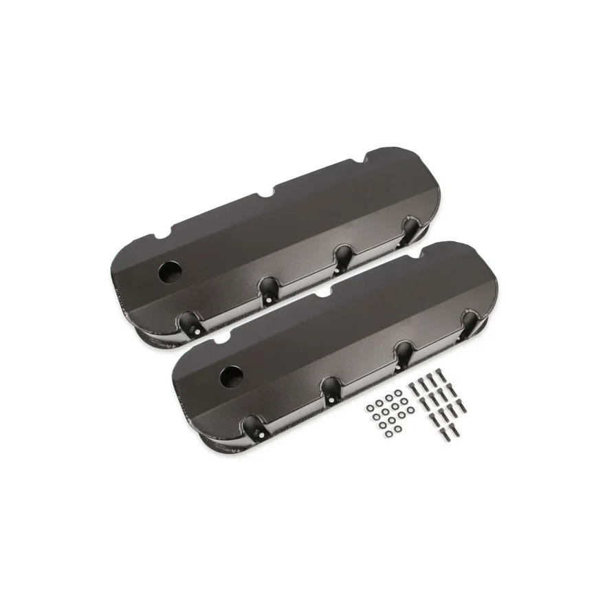 Fabricated Aluminum Valve Covers - Black Finish
