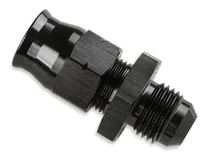 Aluminum Tube Adapter -6 AN Male AN To 3/8 Inch Tubing Black image 1