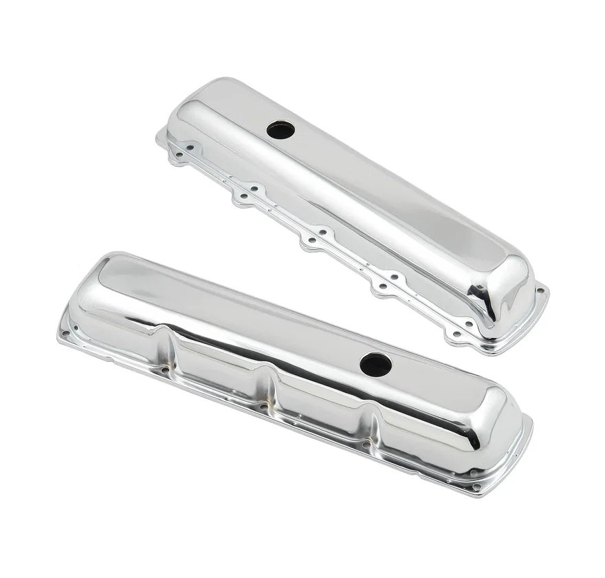 Chrome Valve Covers without Baffle for Oldsmobile