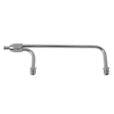 Fuel Line - 3/8 Inch Dual Inlet - Chrome image 5