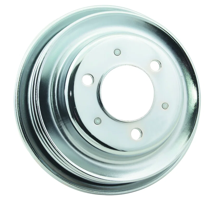 Chrome Crankshaft Pulley - Triple Groove