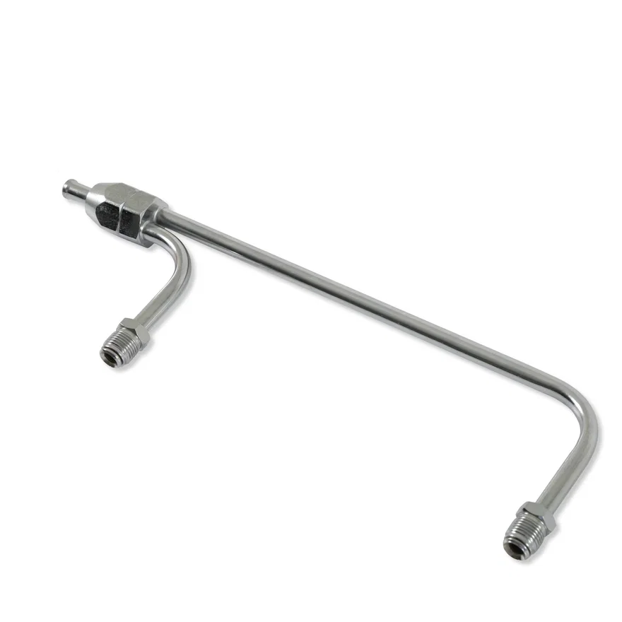 Fuel Line - 3/8 Inch Dual Inlet - Chrome