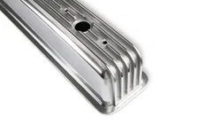Cast Aluminum Ball Milled Center Bolt Valve Covers - Polished image 3