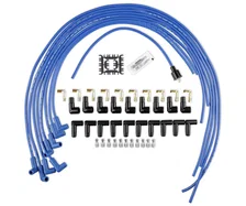 SuperStock 4000 Series V8 Wires, Copper Core, 8mm Blue w/90° Blue Boots image 1