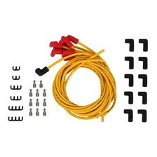 Spark Plug Wire Set - 8.8mm Spiral Suppression-Universal Set- 90° Boots - Yellow image 1