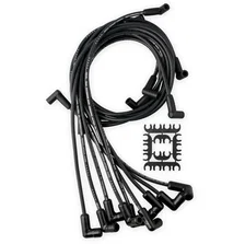 Spark Plug Wire Set - Chevy Small Block- HEI 75-86 Wires Under Manifold-Black image 1