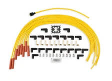 Spark Plug Wire Set - 8mm - Yellow with Orange Straight Boots image 1