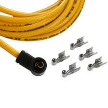 Spark Plug Wire Set - 8.8mm Spiral Suppression-Universal Set- 90° Boots - Yellow image 2