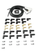 Spark Plug Wire Set - Universal - 180 Deg White Ceramic Boots image 1