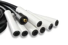 Spark Plug Wire Set - Universal - 180 Deg White Ceramic Boots image 9