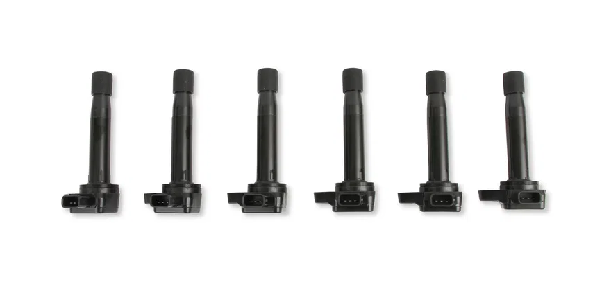 Ignition Coil - Honda and Acura 3.0, 3.2, 3.5L, 6-cylinder, Black, 6-Pack
