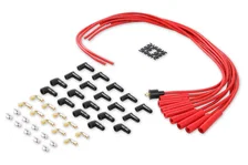 Spark Plug Wire Set- 8mm -  Red Wire with Red Straight Boots image 3