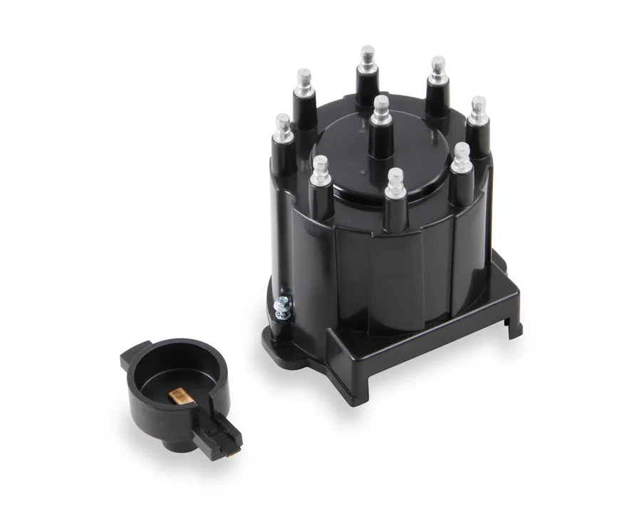 Distributor Cap & Rotor Kit - HEI Style - Black