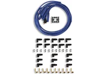 Spark Plug Wire Set- 8mm - Blue Wire with Blue Straight Boots image 2