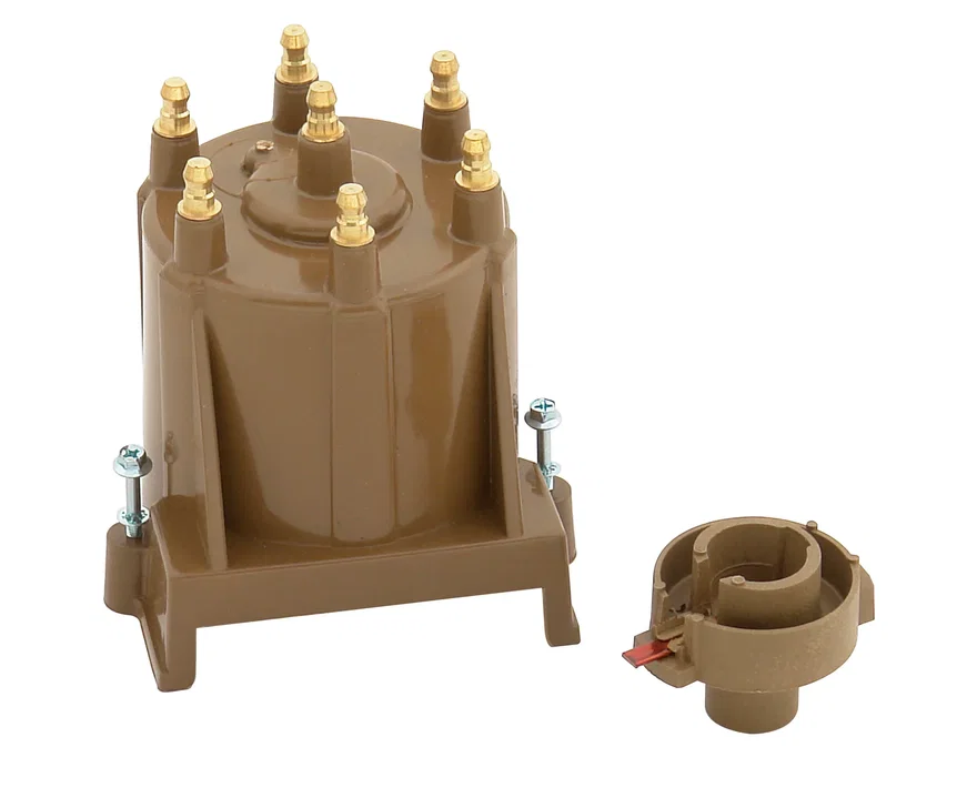 Distributor Cap & Rotor Kit - HEI Style - Tan