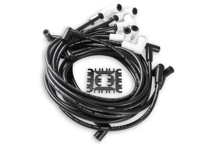 Spark Plug Wire Set - Chevy Small Block with HEI 75-86 Wires Under Manifold