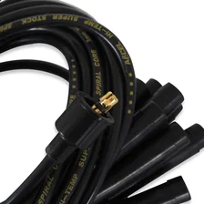 Spark Plug Wire Set - 8mm - Universal - Black Wire with Black Straight Boots image 3