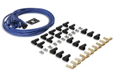 Spark Plug Wire Set- 8mm - Blue Wire with Blue Straight Boots image 3