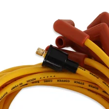 SuperStock 4000 Series V8 Wires, Copper Core, 8mm Yellow w/90° Orange Boots image 2