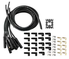 Spark Plug Wire Set - Universal - 180 Deg Black Ceramic Boots image 1