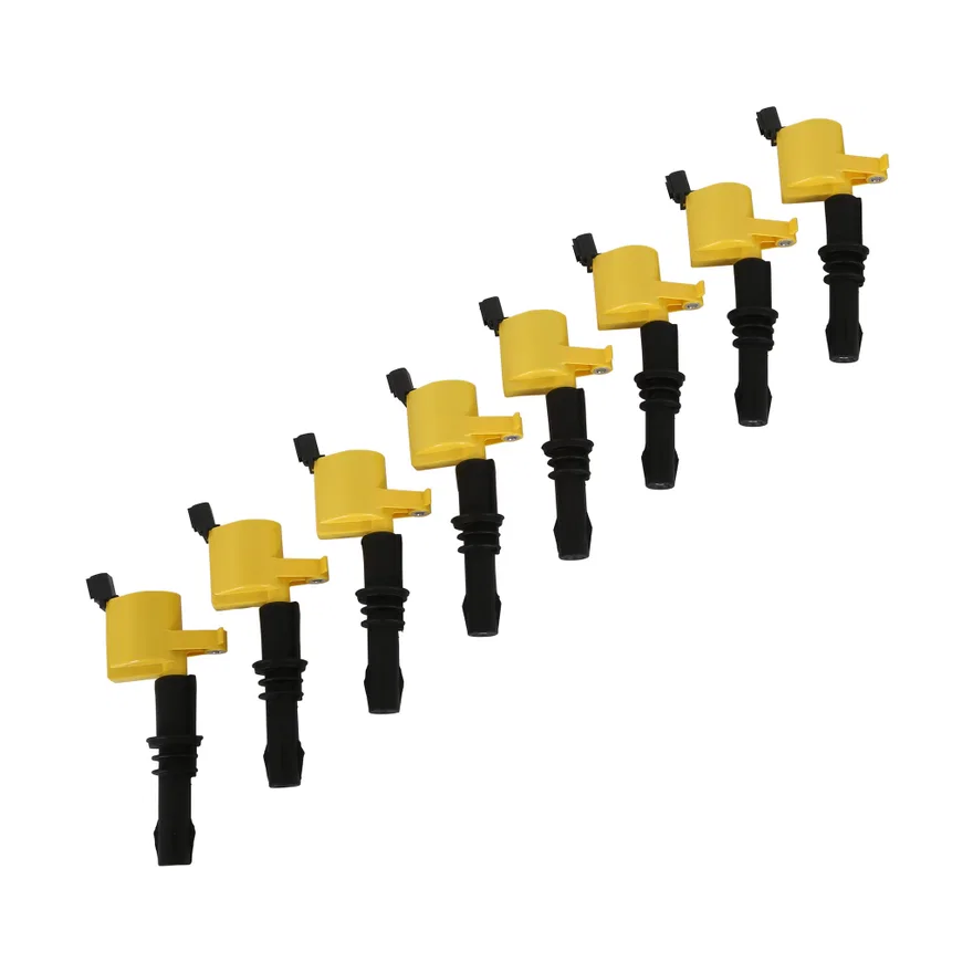 Ignition Coil - SuperCoil- 2004-2008 Ford 4.6L/5.4L/6.8L 3-valve- Yellow- 8-Pack