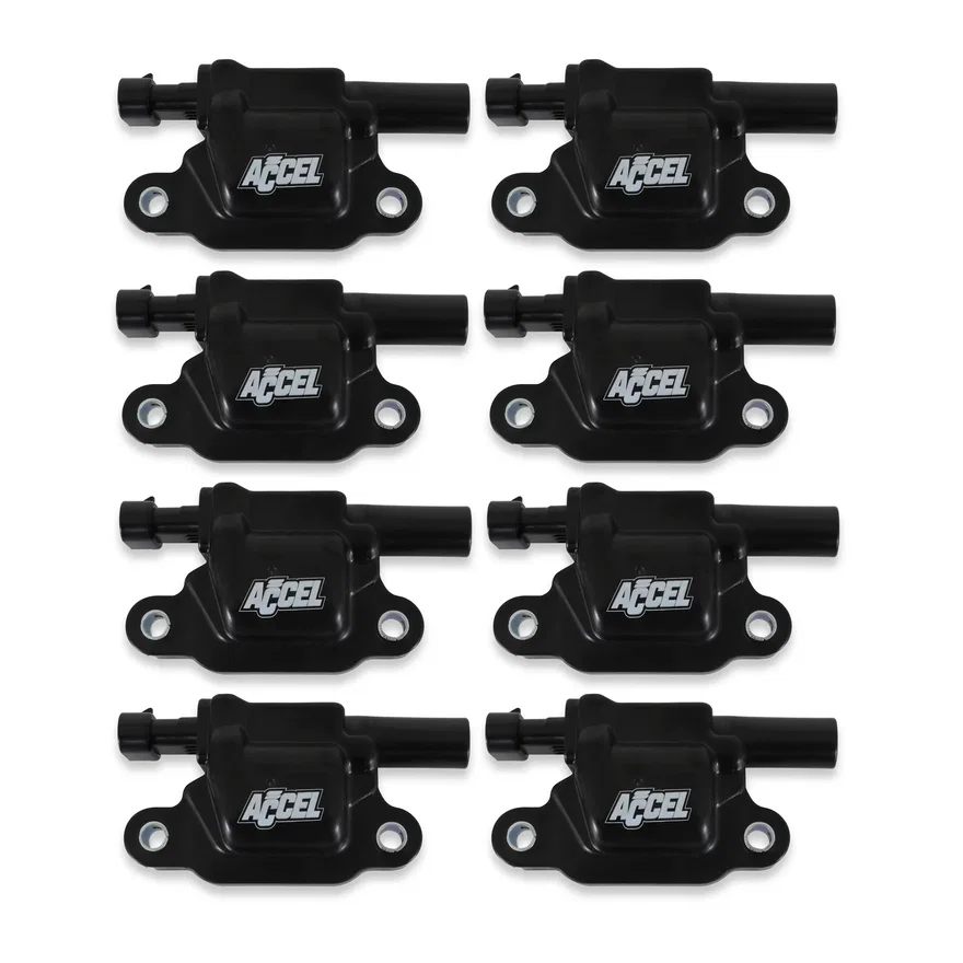 Gen V GM Coils, 2014 and Up, Black, Square - 8 Pack