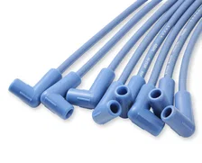 Spark Plug Wire Set- 8mm - Blue Wire with Blue 90 Deg Boots image 3