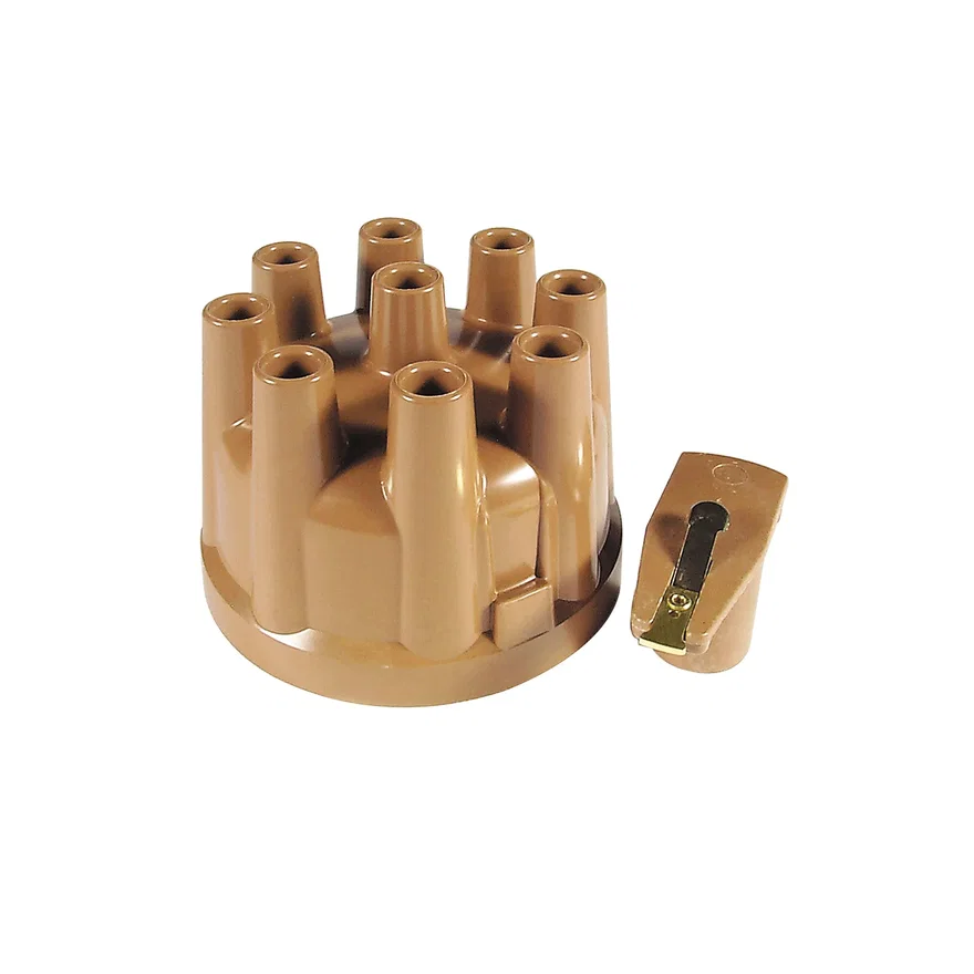 Distributor Cap & Rotor Kit - Female Socket Style - Tan