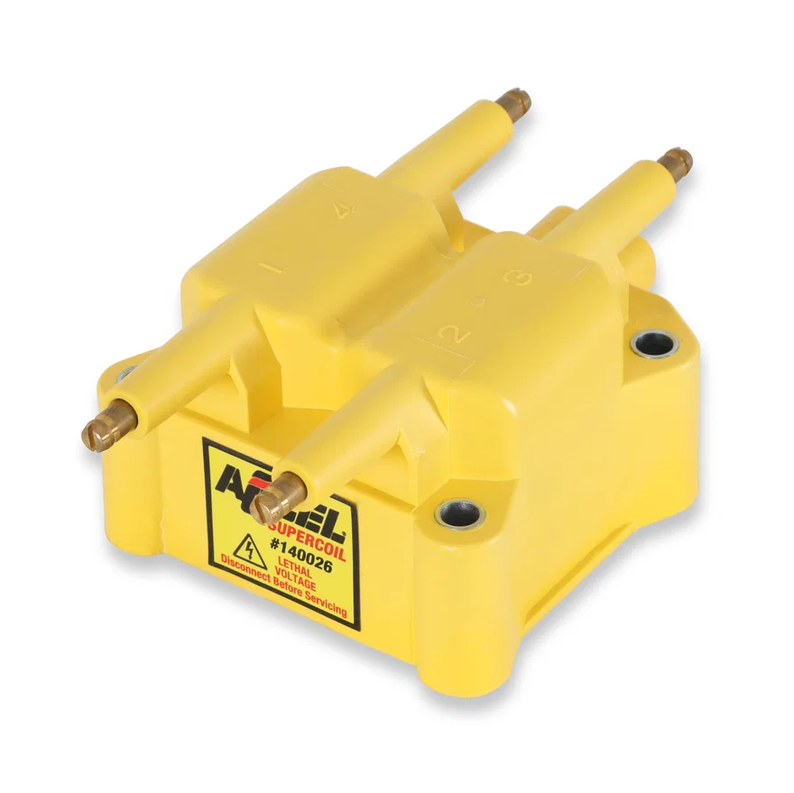 Ignition Coil - SuperCoil- Dodge/Plymouth/Chrysler-Round Pin- Yellow- Individual