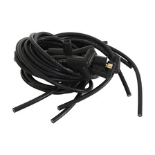 Spark Plug Wire Set- 8mm - Black Wire with Black 90 Deg Boots image 2