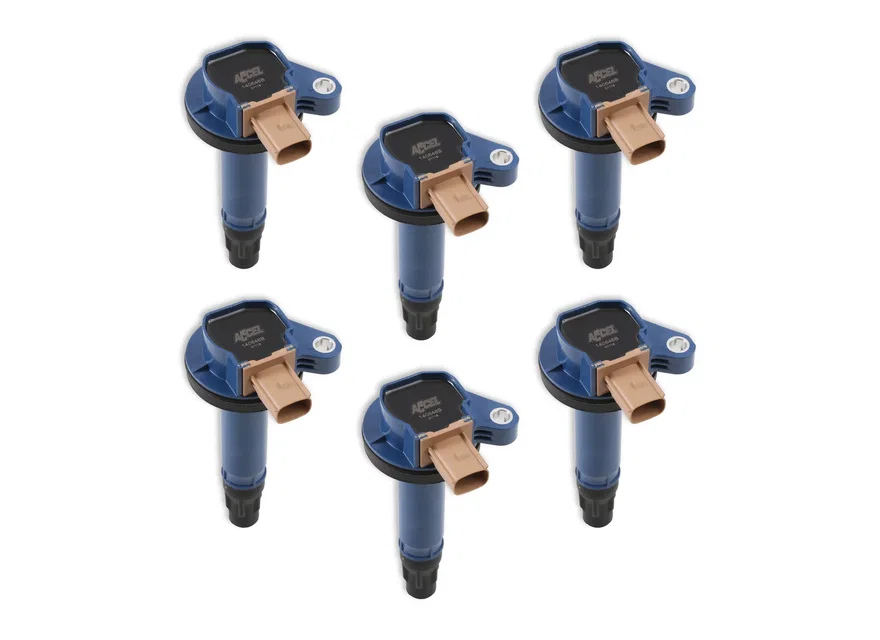 Ignition Coil - SuperCoil- 2010-2016 Ford EcoBoost 3.5L V6- 6-Pack (3-Pin)- Blue